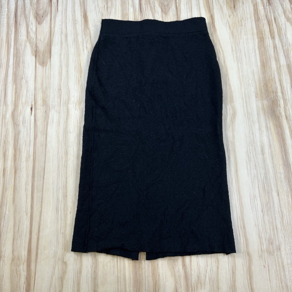 Eileen Fisher Women's 100% Wool Skirt Black XXS Minimalist Classic A-Line
